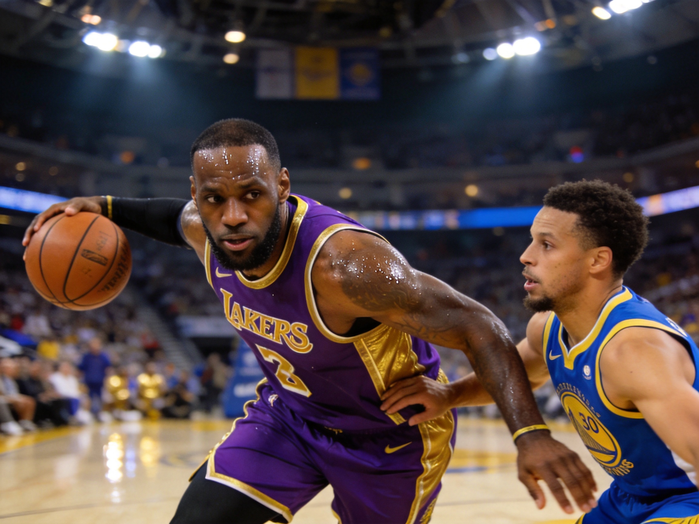 NBA季后赛 湖人逆转勇士 詹姆斯40分